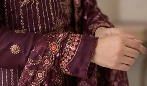 MEHER EMBROIDERED 3 PIECE SUIT