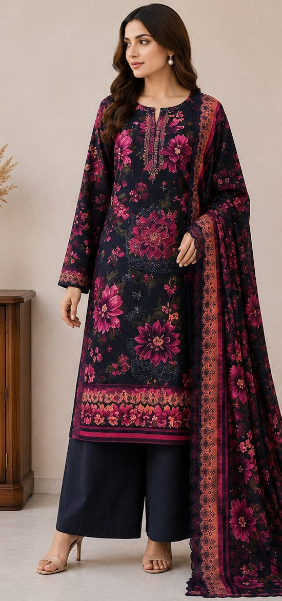 MOONLIT FLORA EMBROIDERED LAWN 3-PIECE SUIT
