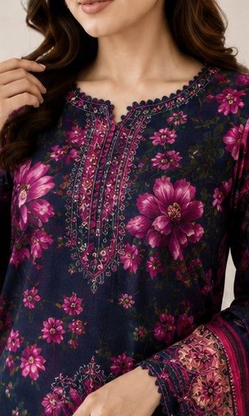 MOONLIT FLORA EMBROIDERED LAWN 3-PIECE SUIT