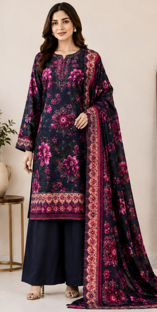 MOONLIT FLORA EMBROIDERED LAWN 3-PIECE SUIT