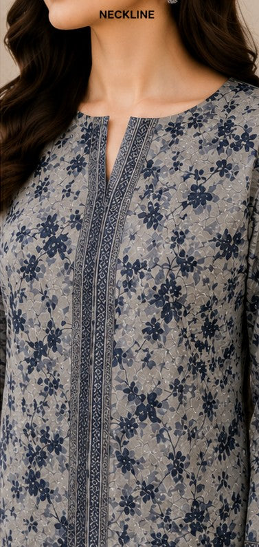 MIDNIGHT BLOOM PREMIUM PRINTED LAWN 3PCS SUIT
