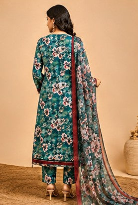MINT PETALS PREMIUM PRINTED LAWN 3Pcs SUIT