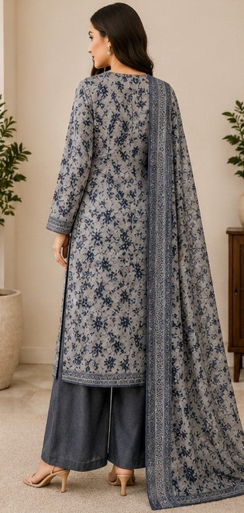 MIDNIGHT BLOOM PREMIUM PRINTED LAWN 3PCS SUIT