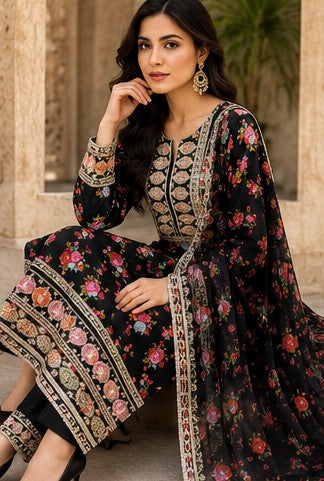 NOIR ROYALE EMBROIDERED PREMIUM LAWN SUIT 3PCS