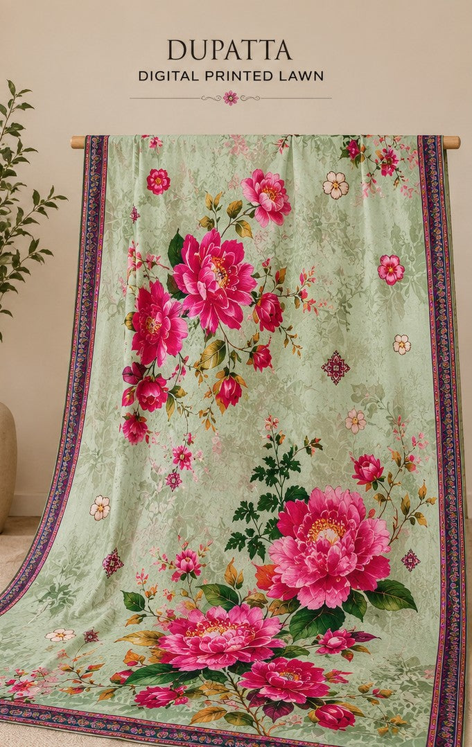 OLIVE GRACE PRINTED PREMIUM LAWN 3PCS SUIT